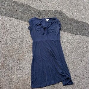 LOFT Asymmetrical Navy Dress